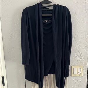 Vince Women's Navy Tie Front Cardigan Sweater